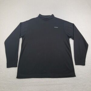 Harley-Davidson FXRG Pullover Shirt Mens Large Black Mock Neck Long Sleeve USA